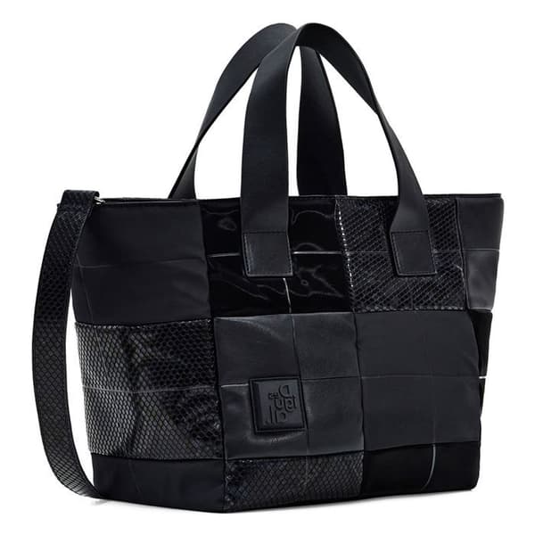 Axelväska - Desigual - Damas Valdivia - Svart - 24,5x27x16 cm - Avtagbar axelrem