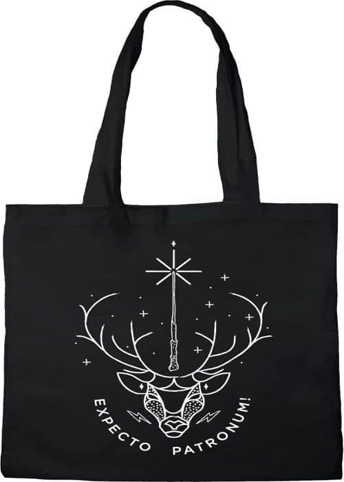 Shoppingväska - Harry potter tote bag - BWHAPOMBB004 - TOTE BAG EXPECTO PATRONUM&gt;&gt;, REFERENS: , SVART, 38 X 40 CM
