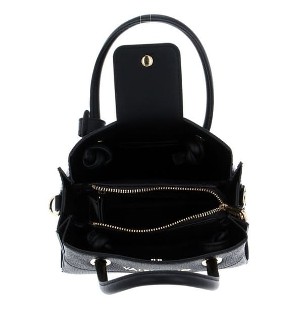 Handväska - VALENTINO - Alexia Tote S - Svart - 100 % polyuretan - Avtagbar axelrem