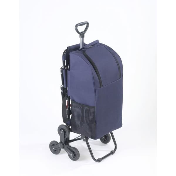 Wenko - Shoppingvagn med sits - Isolerad väska 35 L - Mörkblå