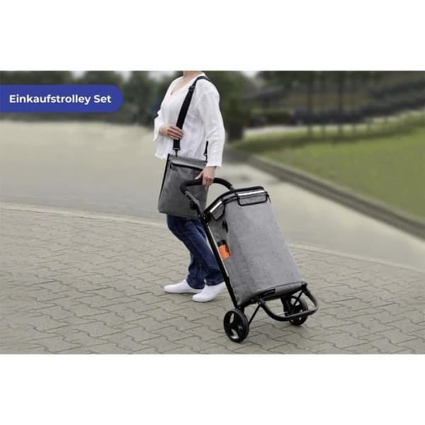 Handlarvagn - Maximex - Isolerad handlarvagn med inre ficka - 38L - Grå