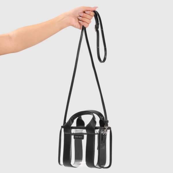 Mate Micro Tote Bag FodralVattentät axelväska (midnatts svart/transparent)