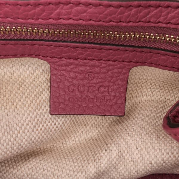 Pre-owned Gucci Medium Leather Soho Chain Tote Purple