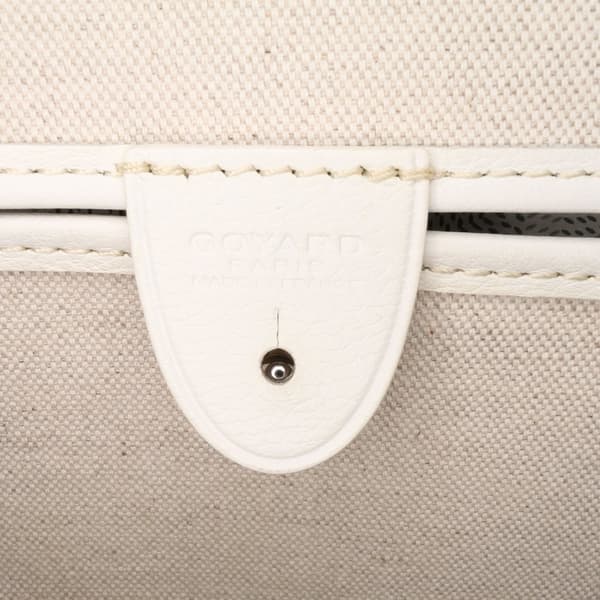 Pre-owned Goyard Goyardine Artois MM White