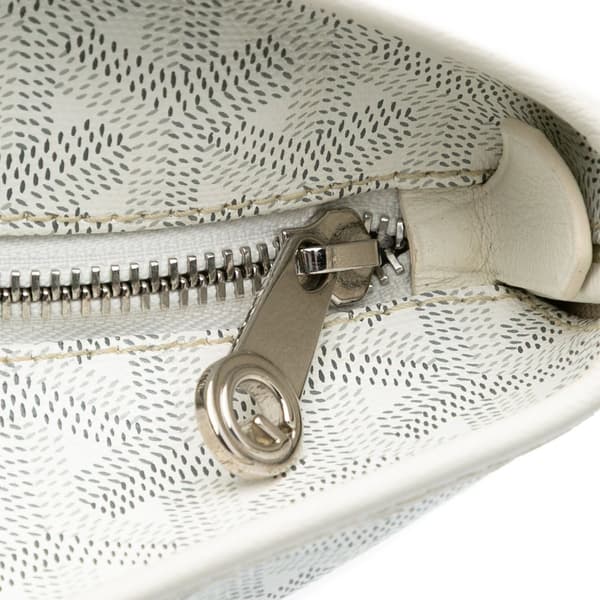 Pre-owned Goyard Goyardine Artois MM White