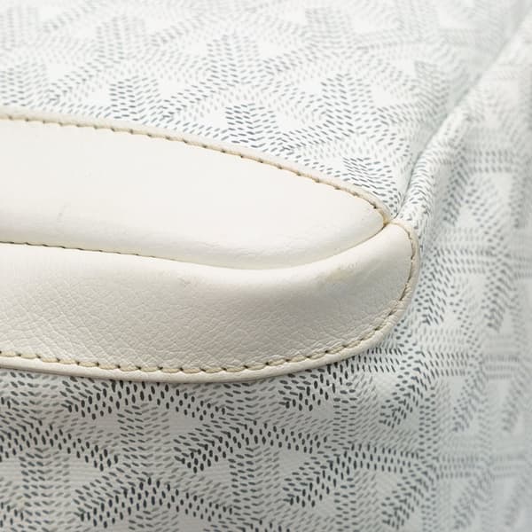 Pre-owned Goyard Goyardine Artois MM White