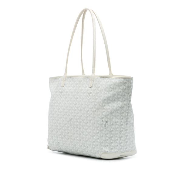 Pre-owned Goyard Goyardine Artois MM White
