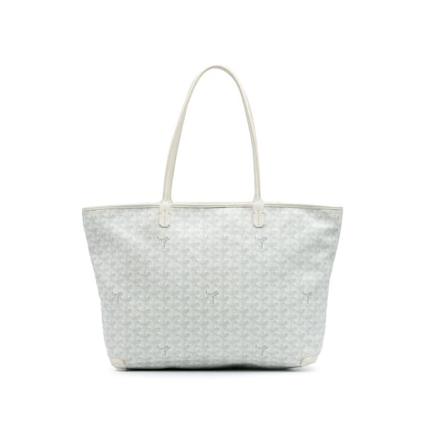 Pre-owned Goyard Goyardine Artois MM White