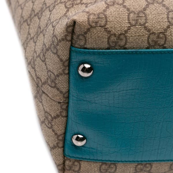 Pre-owned Gucci GG Supreme Tote Brown