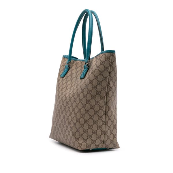 Pre-owned Gucci GG Supreme Tote Brown