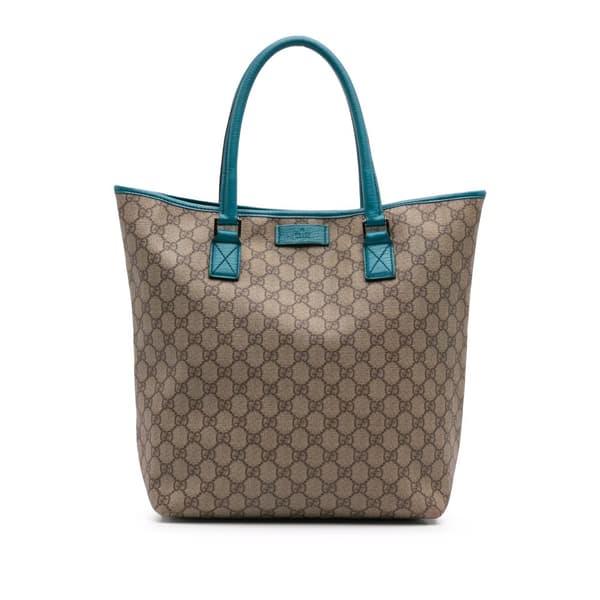 Pre-owned Gucci GG Supreme Tote Brown