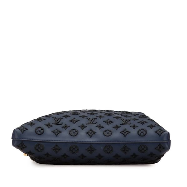 Pre-owned Louis Vuitton Monogram Addiction Lockit Vertical MM Blue