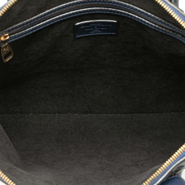 Pre-owned Louis Vuitton Monogram Addiction Lockit Vertical MM Blue
