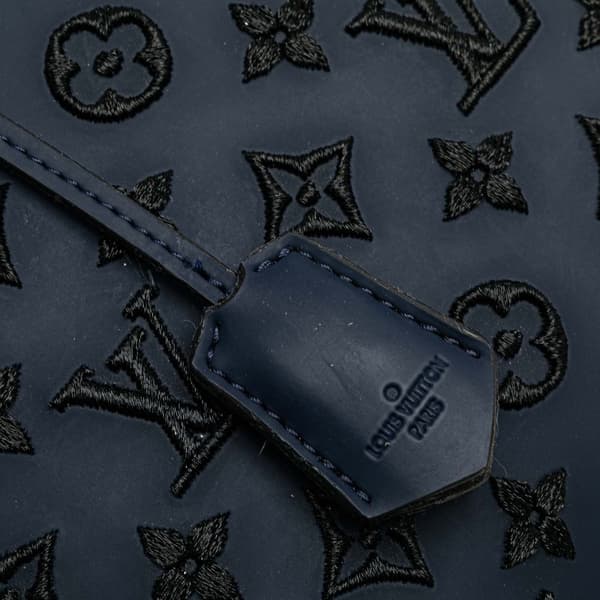 Pre-owned Louis Vuitton Monogram Addiction Lockit Vertical MM Blue