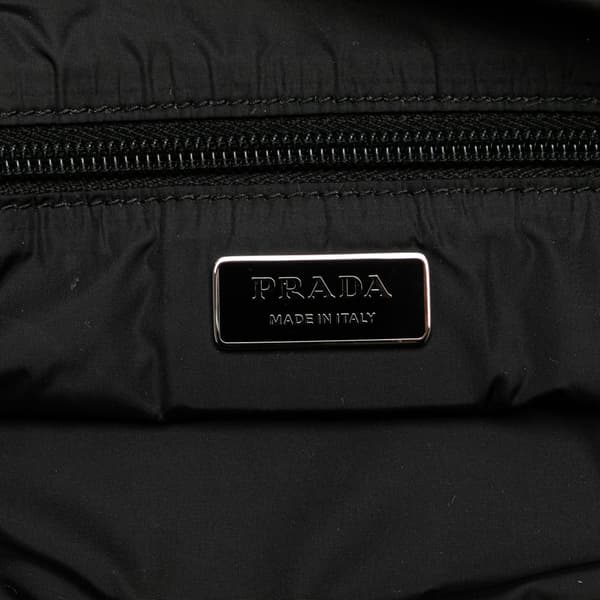 Pre-owned Prada Tessuto Zip Top Tote Black