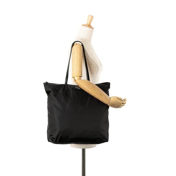 Pre-owned Prada Tessuto Zip Top Tote Black