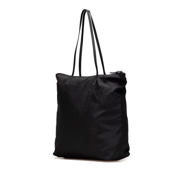 Pre-owned Prada Tessuto Zip Top Tote Black