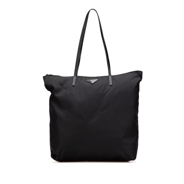 Pre-owned Prada Tessuto Zip Top Tote Black