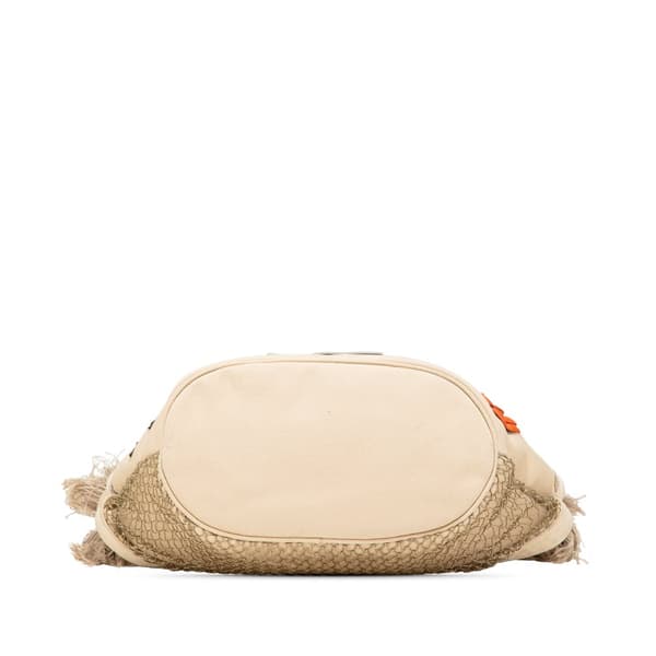 Pre-owned Chanel Canvas Cruise Rope Cabas Tote Brown