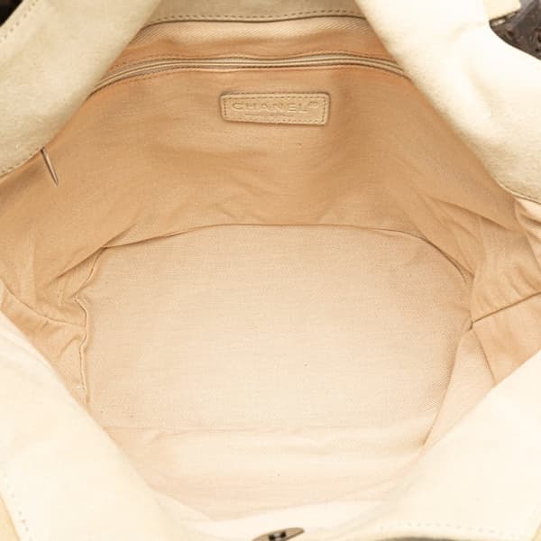 Pre-owned Chanel Canvas Cruise Rope Cabas Tote Brown