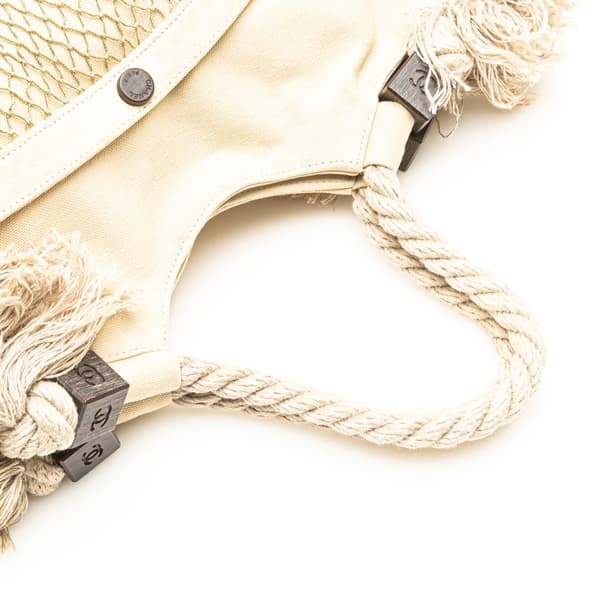 Pre-owned Chanel Canvas Cruise Rope Cabas Tote Brown