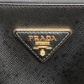 Miniatyrbilde 5 av 10: Pre-owned Prada Large Saffiano Lux Galleria Double Zip Tote Black