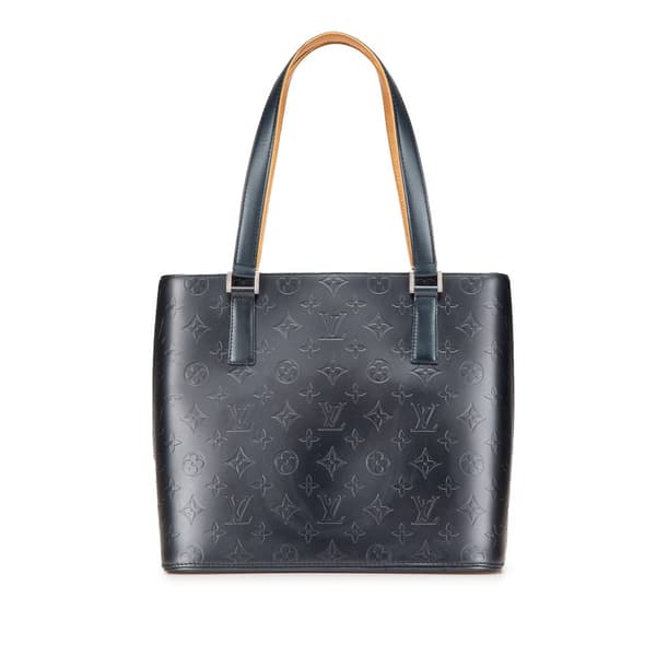 Pre-owned Louis Vuitton Monogram Mat Stockton Blue