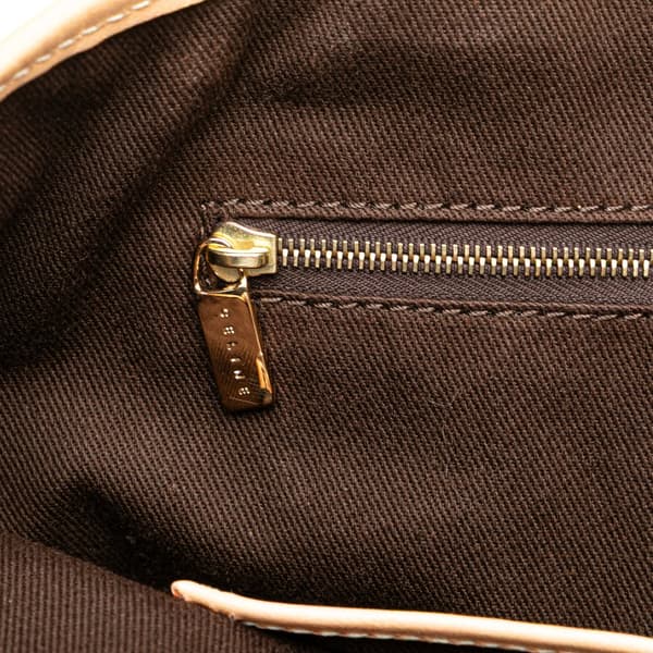 Pre-owned Celine Macadam Coated Canvas Vertical Tote Brown