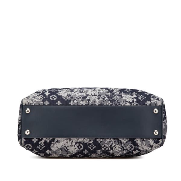 Pre-owned Louis Vuitton Monogram Tapestry Grand Sac Blue