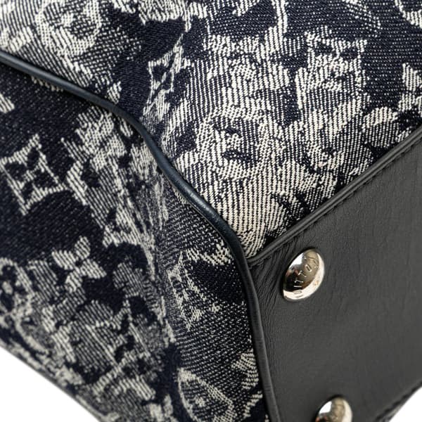 Pre-owned Louis Vuitton Monogram Tapestry Grand Sac Blue