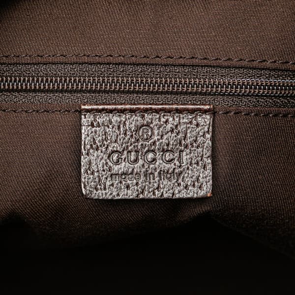 Pre-owned Gucci GG Canvas Abbey D Ring Tote Brown