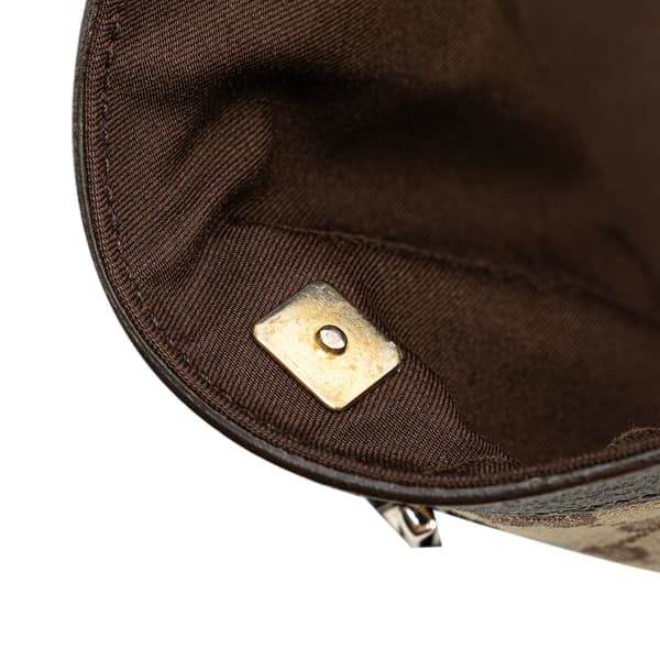 Pre-owned Gucci GG Canvas Abbey D Ring Tote Brown