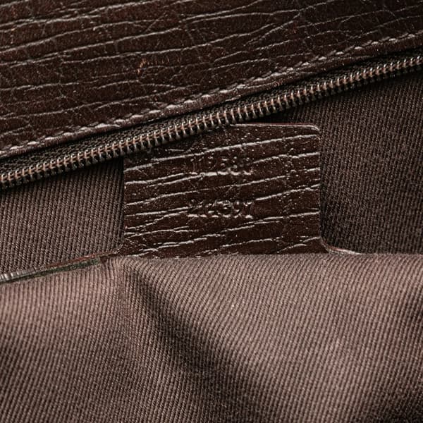 Pre-owned Gucci GG Canvas Bamboo Tote Gray