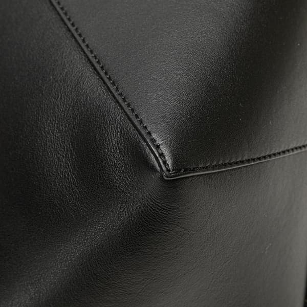 Pre-owned LOEWE Medium Bicolor Calfskin Puzzle Fold Tote Black