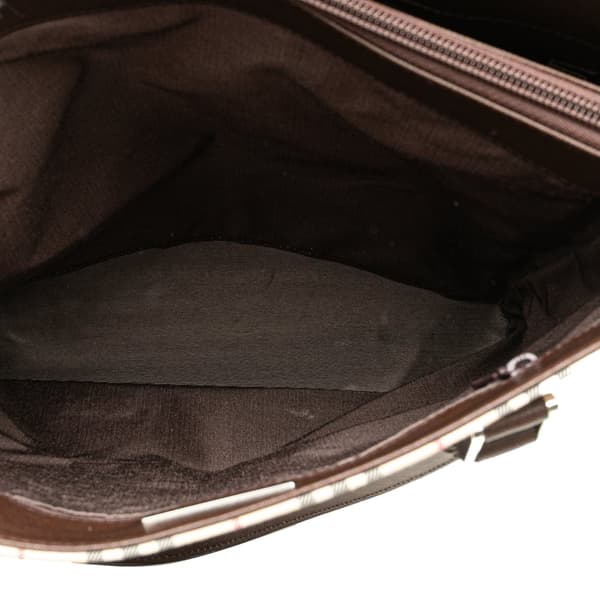 Pre-owned Burberry House Check Canvas Tote Brown
