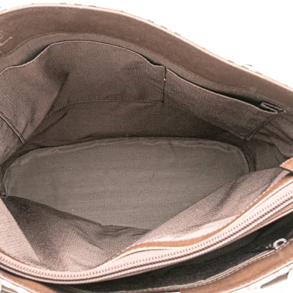 Pre-owned Burberry House Check Canvas Tote Brown
