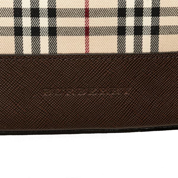 Pre-owned Burberry House Check Canvas Tote Brown