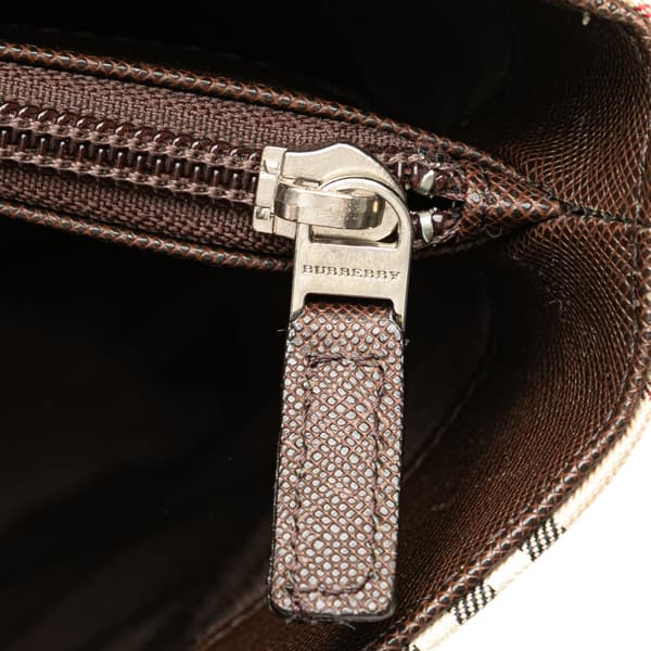Pre-owned Burberry House Check Canvas Tote Brown