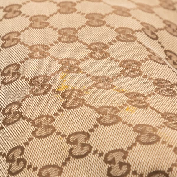 Pre-owned Gucci GG Canvas Icon Bit Tote Brown