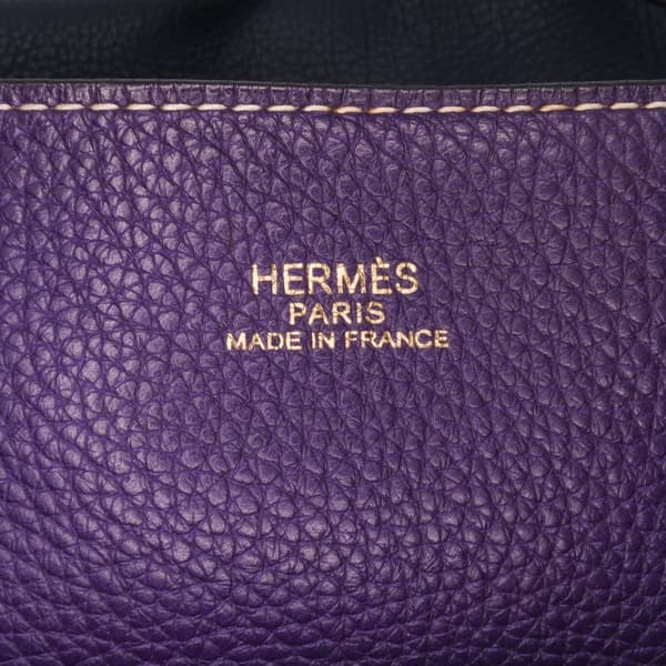 Pre-owned Hermès Clemence Double Sens 36 Blue