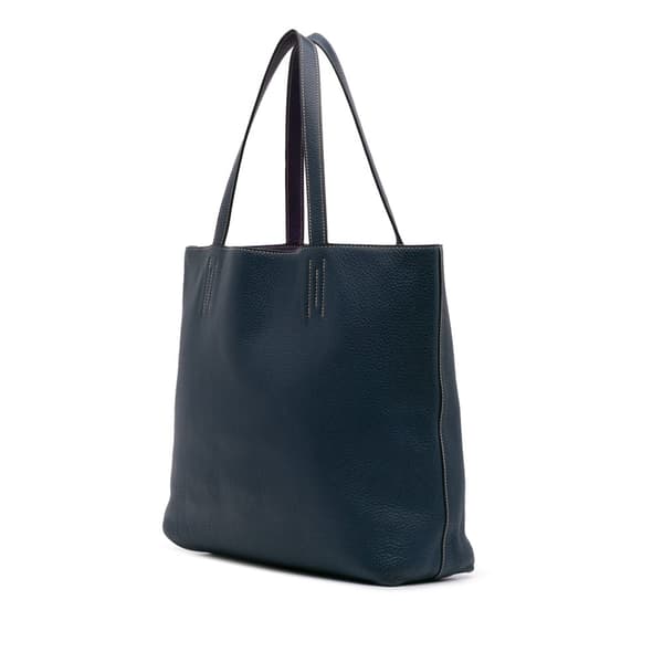 Pre-owned Hermès Clemence Double Sens 36 Blue