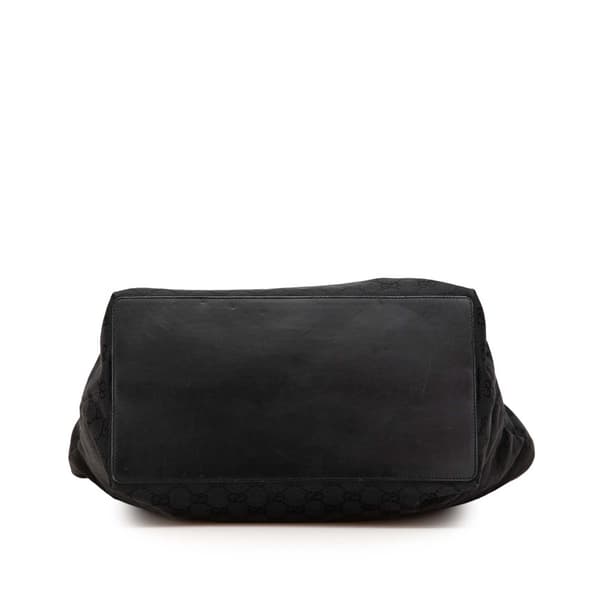 Pre-owned Gucci Large GG Canvas Shopper Tote Black