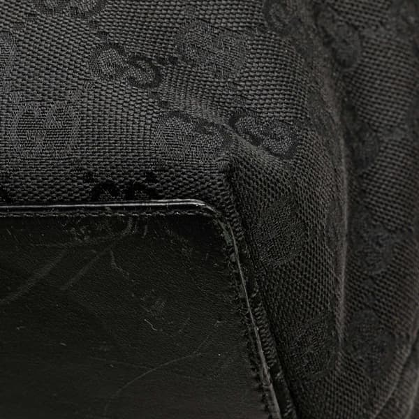 Pre-owned Gucci Large GG Canvas Shopper Tote Black