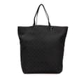 Miniatyrbillede 1 af 10: Pre-owned Gucci Large GG Canvas Shopper Tote Black