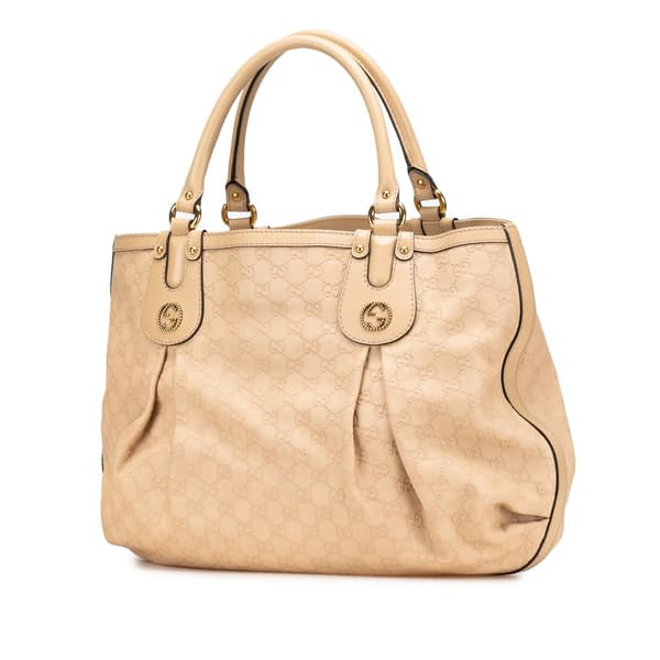 Pre-owned Gucci Large Guccissima Scarlett Tote Brown