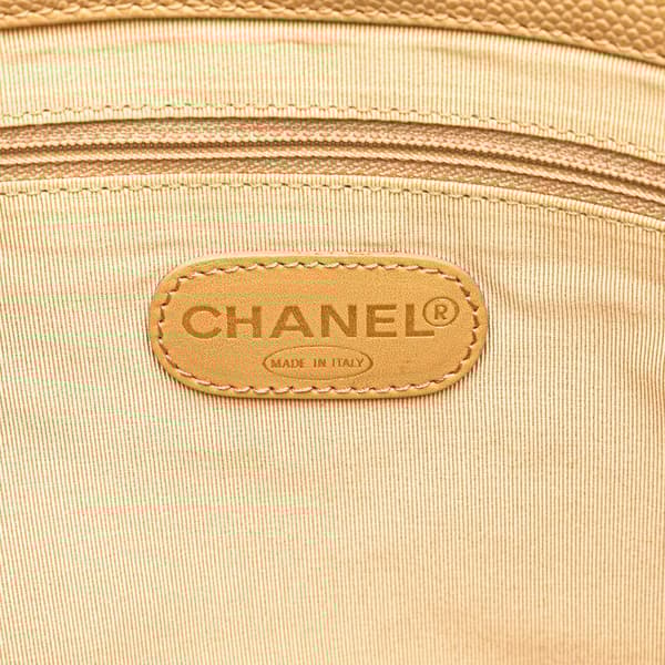 Pre-owned Chanel CC Caviar Chain Tote Brown