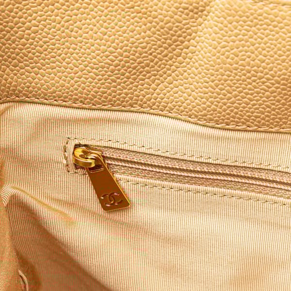Pre-owned Chanel CC Caviar Chain Tote Brown