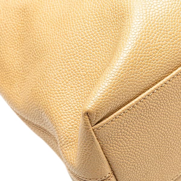 Pre-owned Chanel CC Caviar Chain Tote Brown