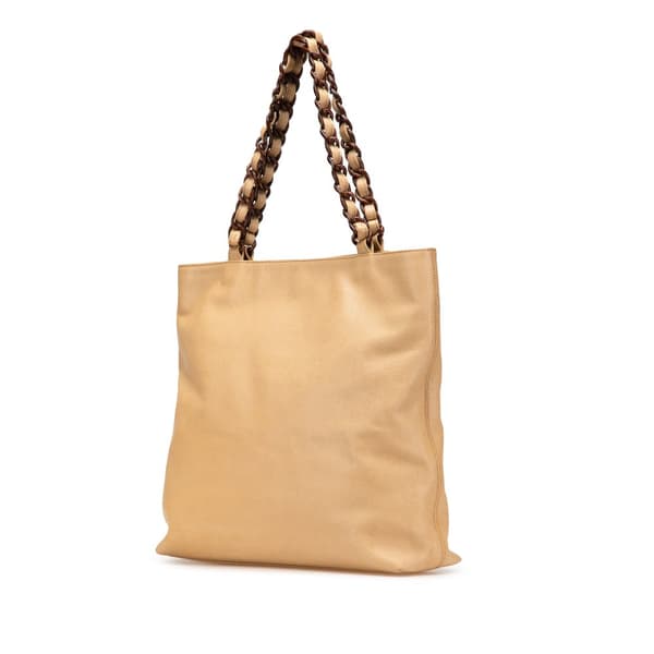 Pre-owned Chanel CC Caviar Chain Tote Brown