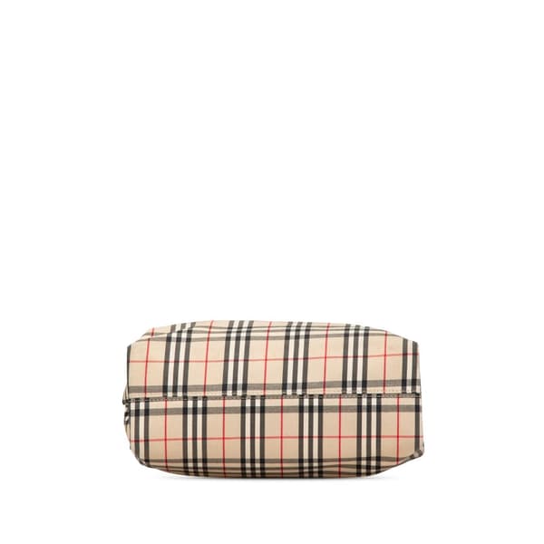 Pre-owned Burberry House Check Canvas Tote Brown